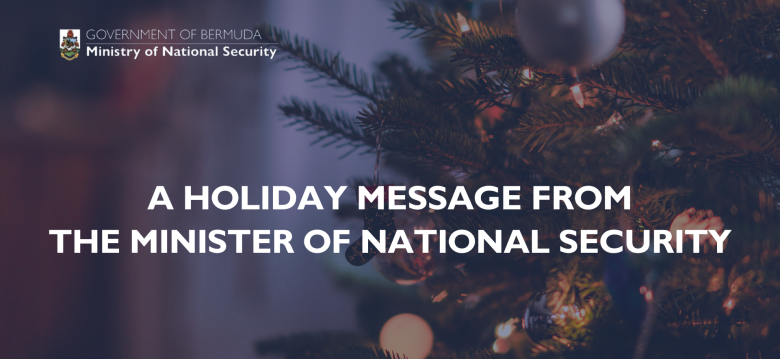 A message from the Minister of National Security